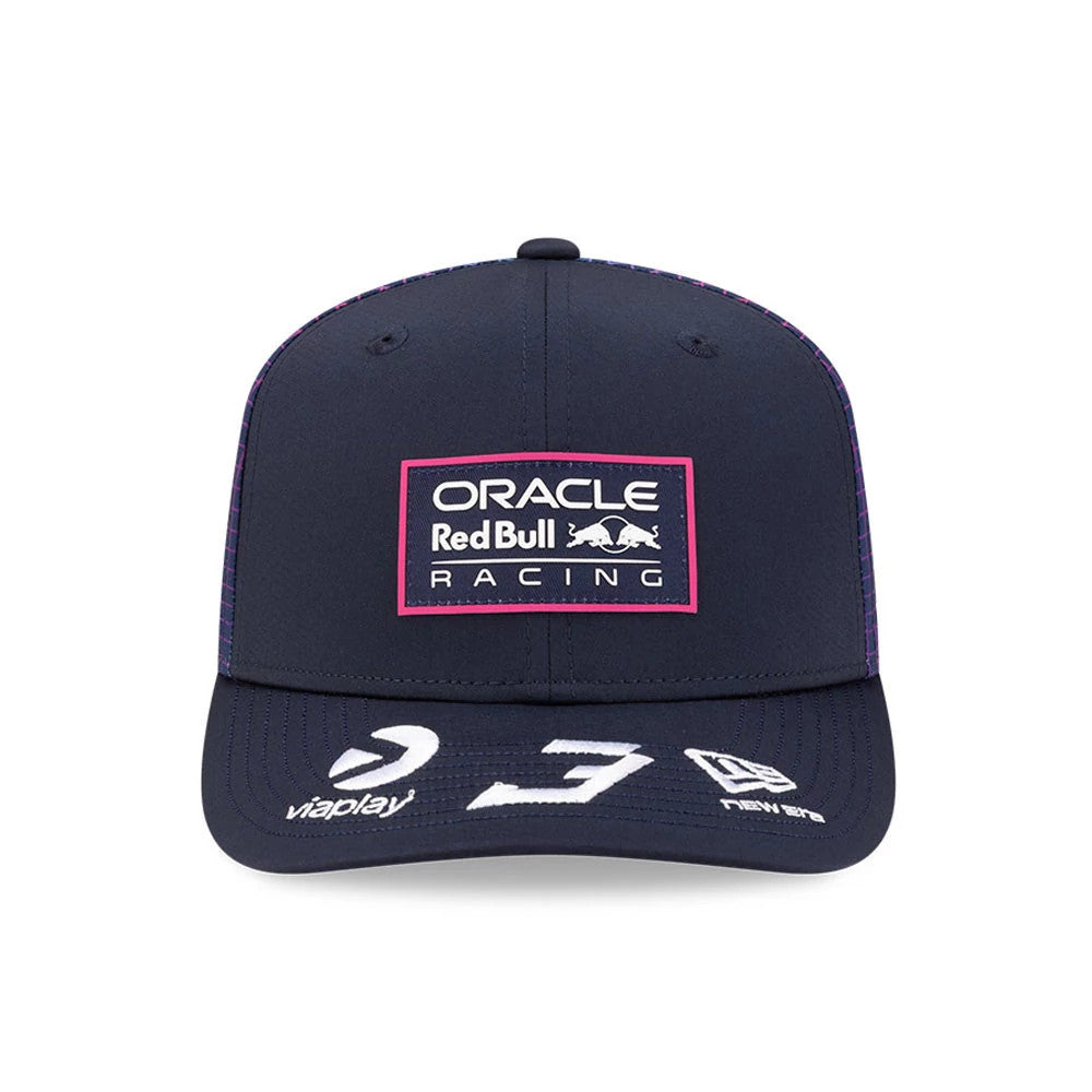Pictured is this Max Verstappen Red Bull Racing Miami Race Special 9SEVENTY Stretch Snap Adjustable cap in navy. 2