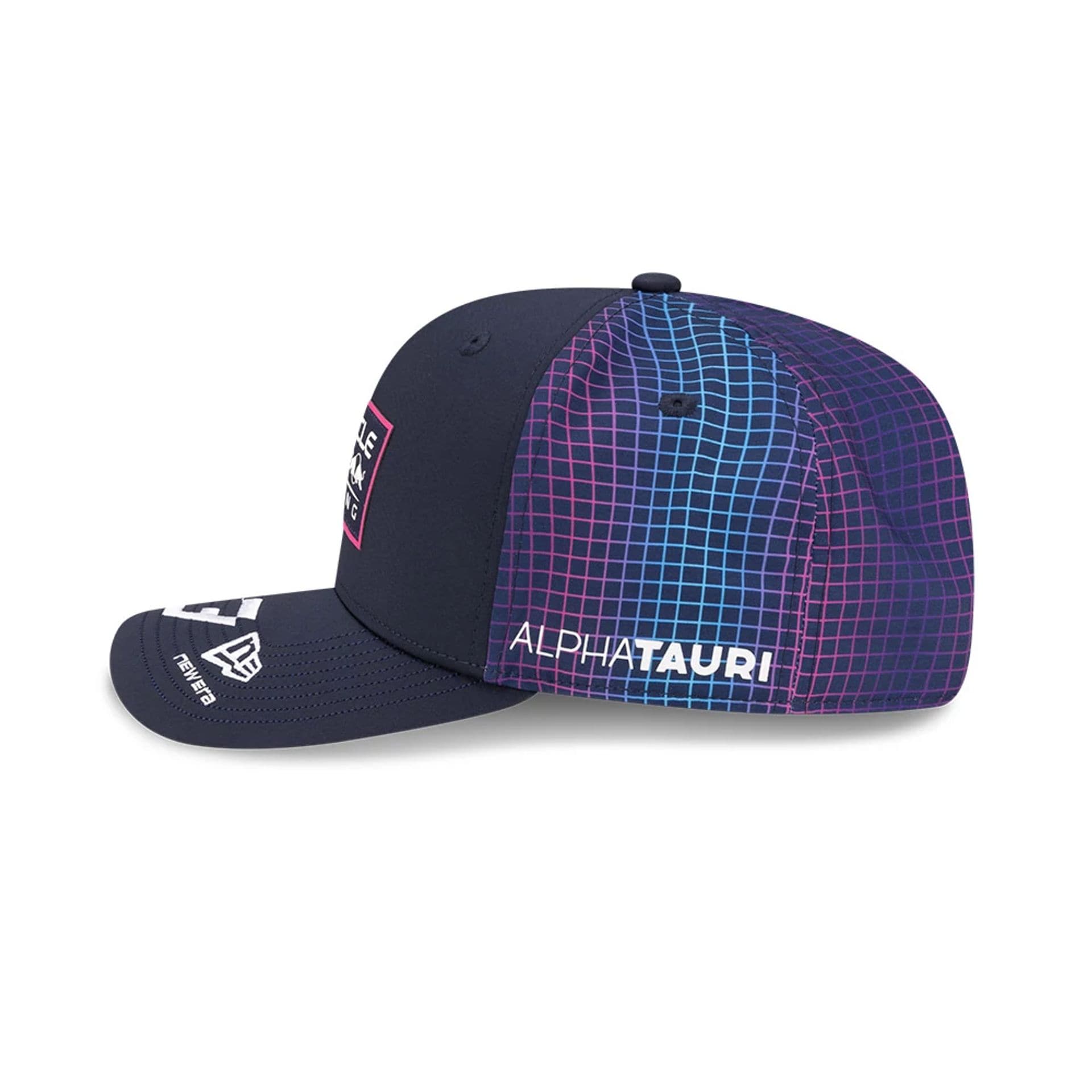 Pictured is this Max Verstappen Red Bull Racing Miami Race Special 9SEVENTY Stretch Snap Adjustable cap in navy. 5
