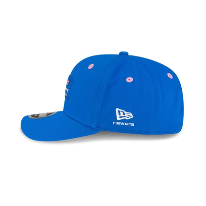 Pictured is this Alpine Racing Team 9SEVENTY Stretch Snap Adjustable cap in blue. 7