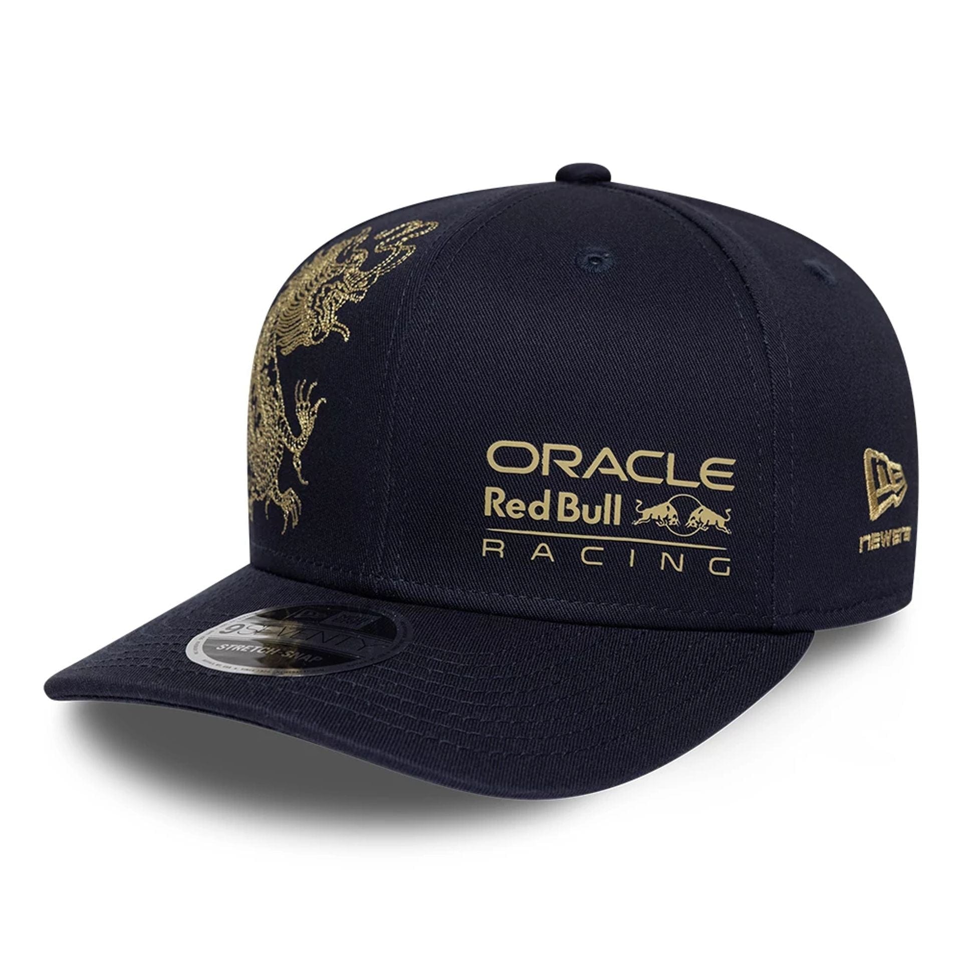 Pictured is this China Race Special Red Bull Racing 9SEVENTY Stretch Snap cap in Navy. 3