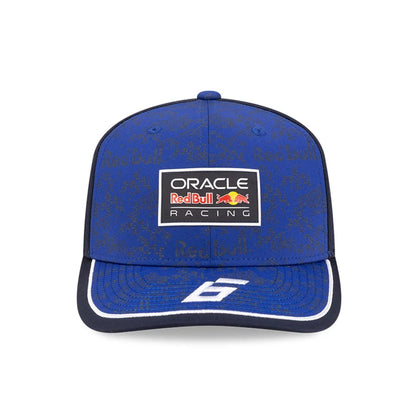 Pictured is this Replica Isack Hadjar Red Bull Racing 9SEVENTY Stretch Snap Adjustable cap in dark blue. 3