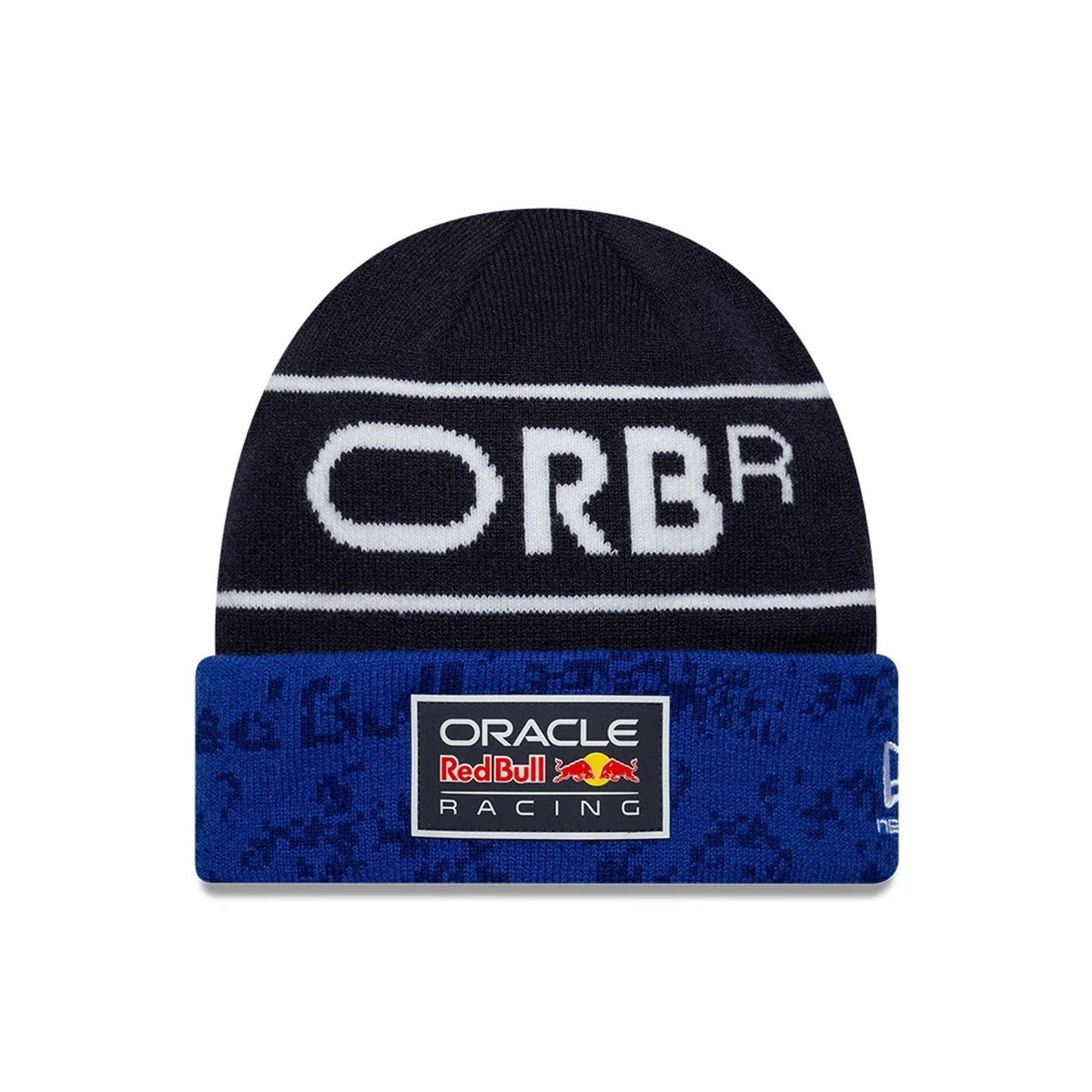 Pictured is this Team Red Bull Racing Cuff Knit Beanie hat in dark blue. 1