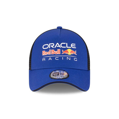 Pictured is this Essential Red Bull Racing 9FORTY A-Frame Trucker Adjustable cap in dark blue. 2