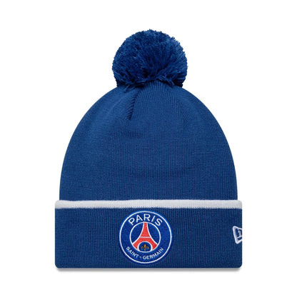 Pictured is this Core Paris Saint Germain Cuff knit Beanie hat in blue. 1
