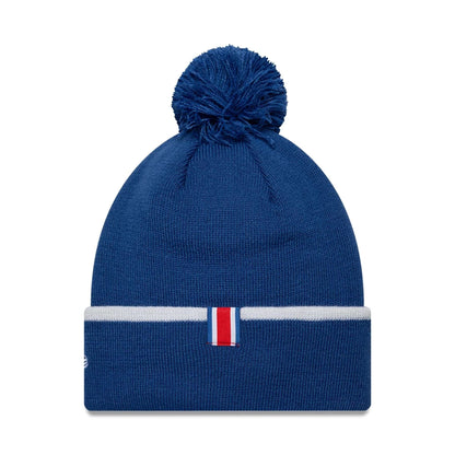 Pictured is this Core Paris Saint Germain Cuff knit Beanie hat in blue. 2
