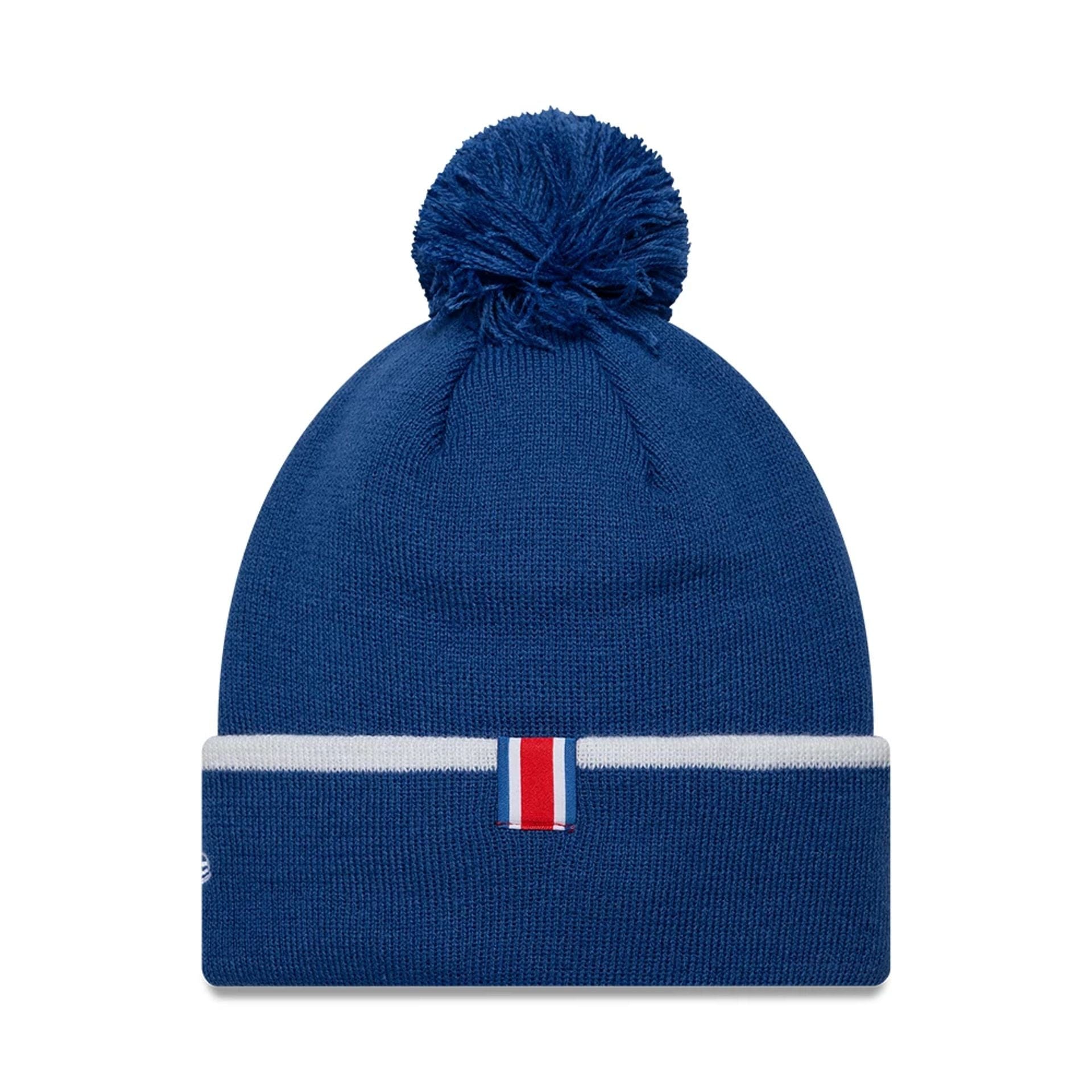 Pictured is this Core Paris Saint Germain Cuff knit Beanie hat in blue. 2