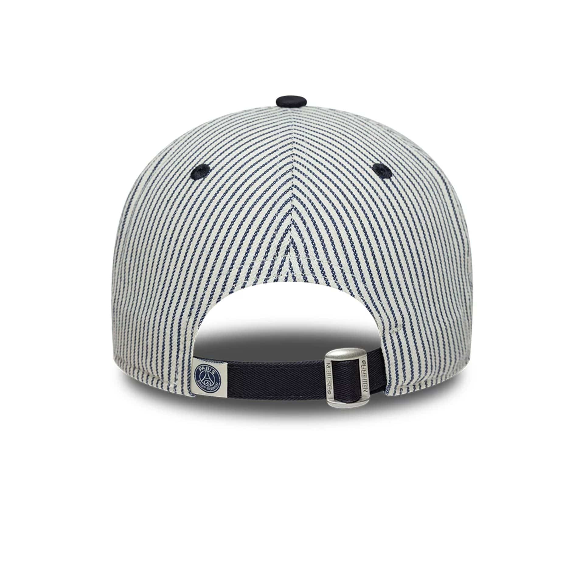 Pictured is this Pinstripe Paris Saint Germain 9FORTY cap in navy. 4