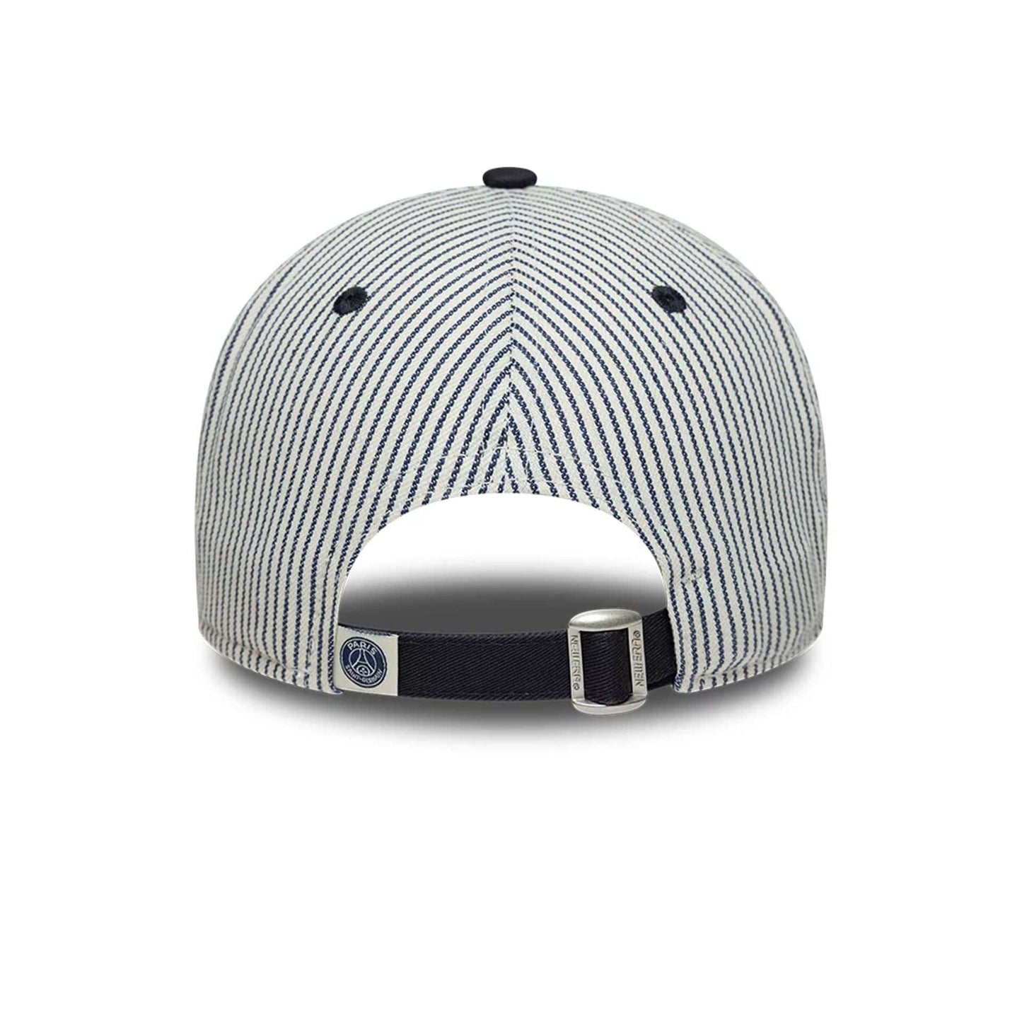 Pictured is this Pinstripe Paris Saint Germain 9FORTY cap in navy. 4