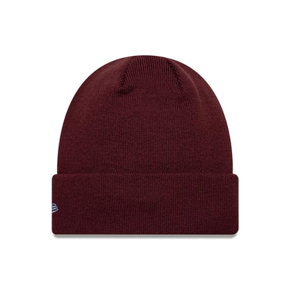 Pictured is this Core Aston Villa FC Cuff knit Beanie hat in dark red. 2