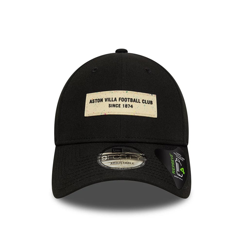 Pictured is this Repreve® Aston Villa FC 9FORTY cap in black. 2