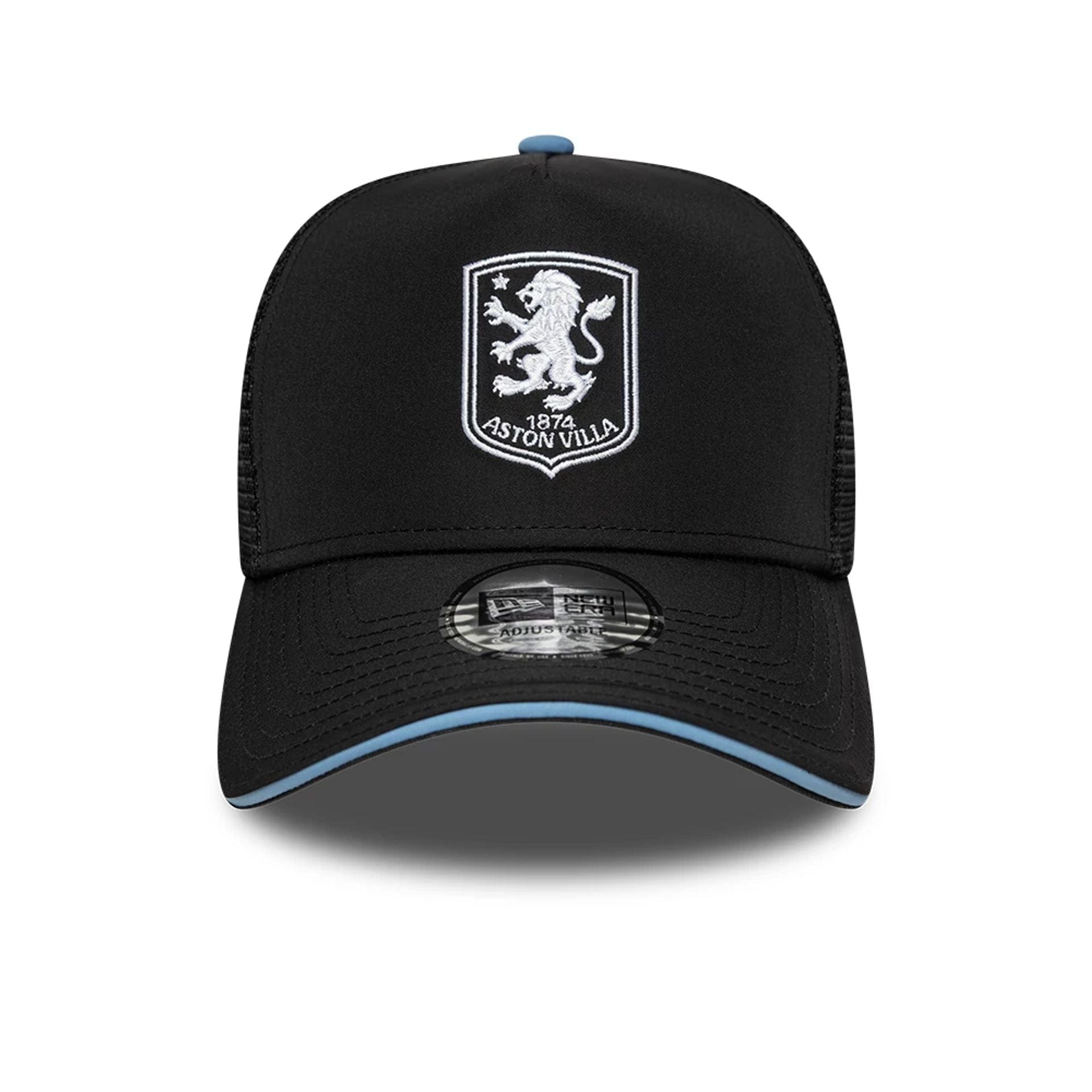 Pictured is this Away Kit Aston Villa FC 9FORTY A-Frame Trucker cap in black. 2