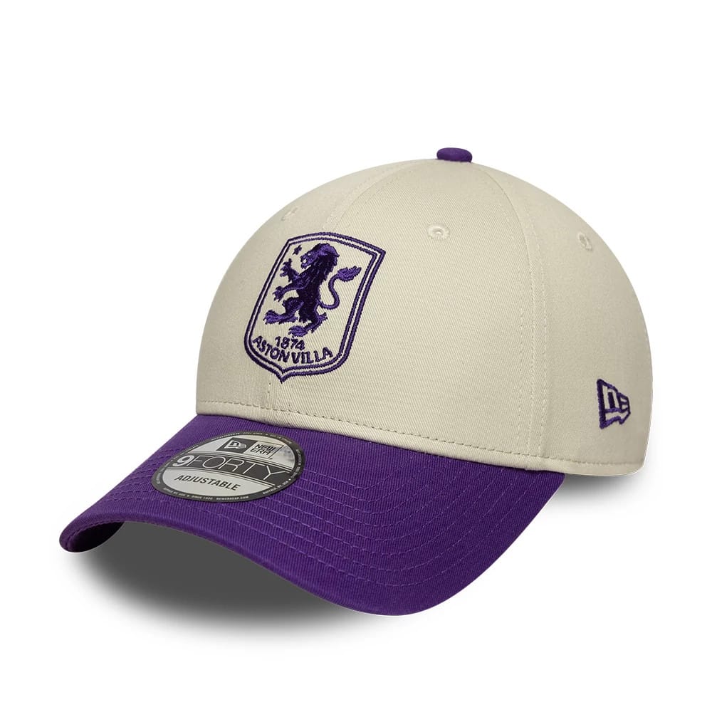 Pictured is this 3rd Kit Aston Villa FC 9FORTY cap in cream. 1