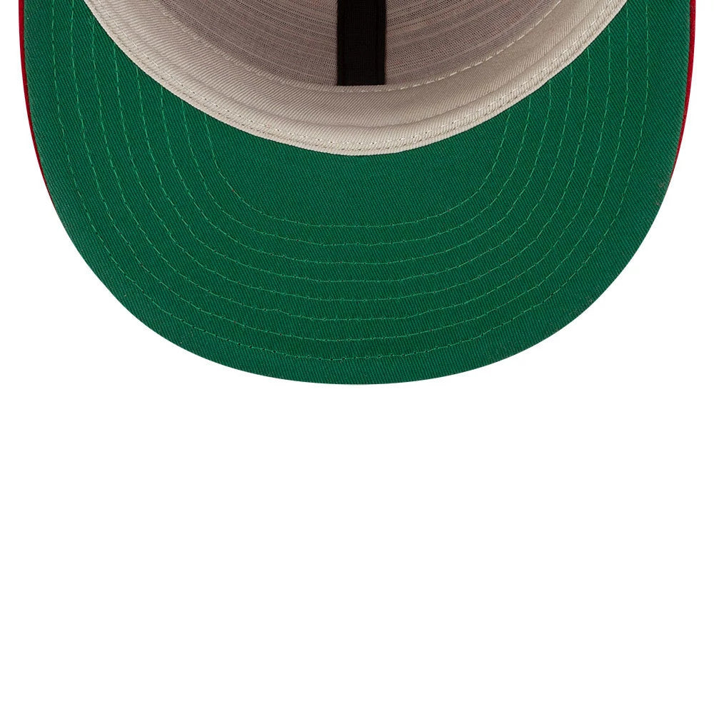 Pictured is this FOG X MLB Chicago White Sox Retro Crown 59FIFTY Fitted cap in red. 2
