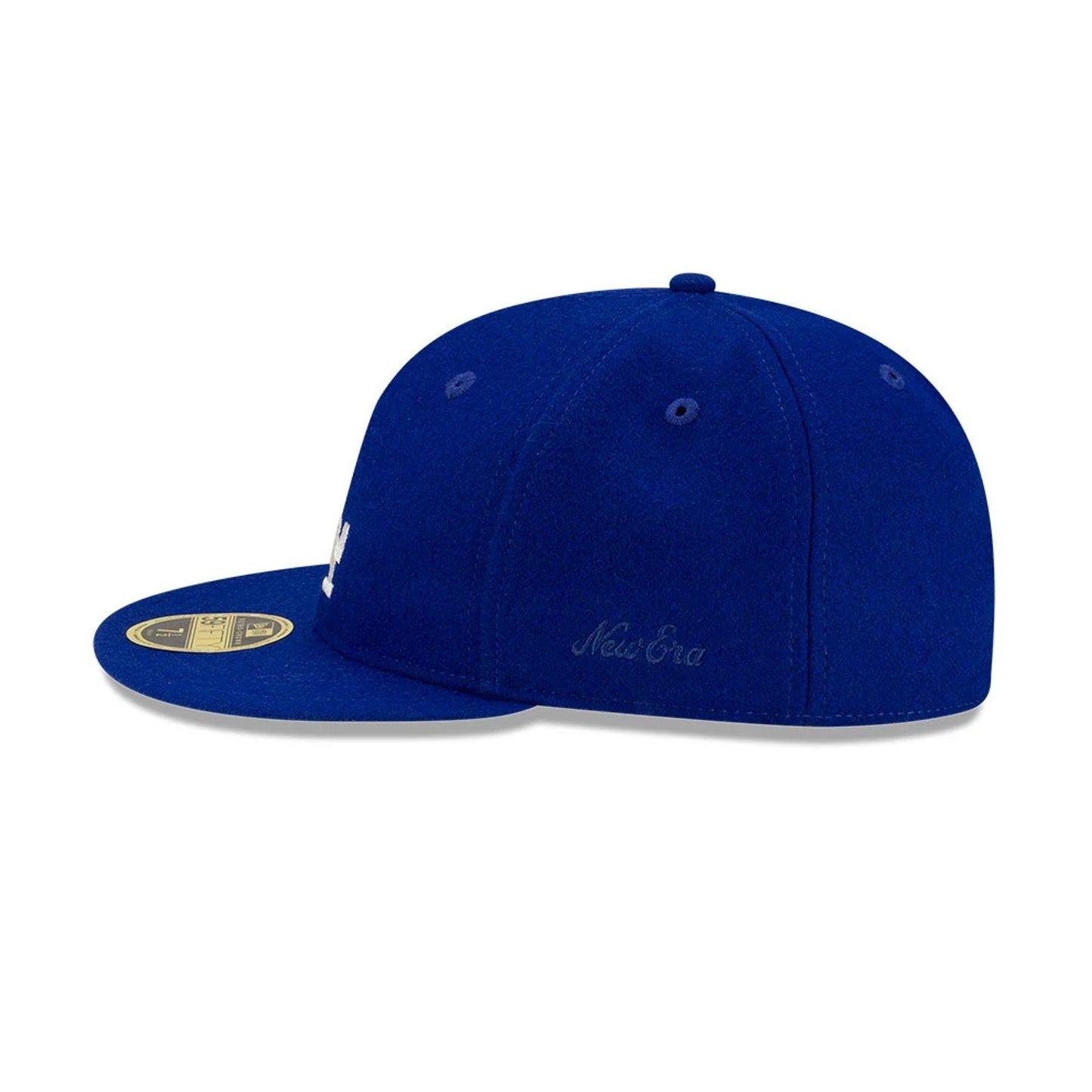 Pictured is this FOG X MLB LA Dodgers Retro Crown 59FIFTY Fitted cap in dark blue. 6