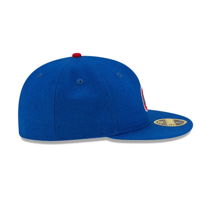 Pictured is this FOG X MLB Chicago Cubs Retro Crown 59FIFTY Fitted cap in blue. 7