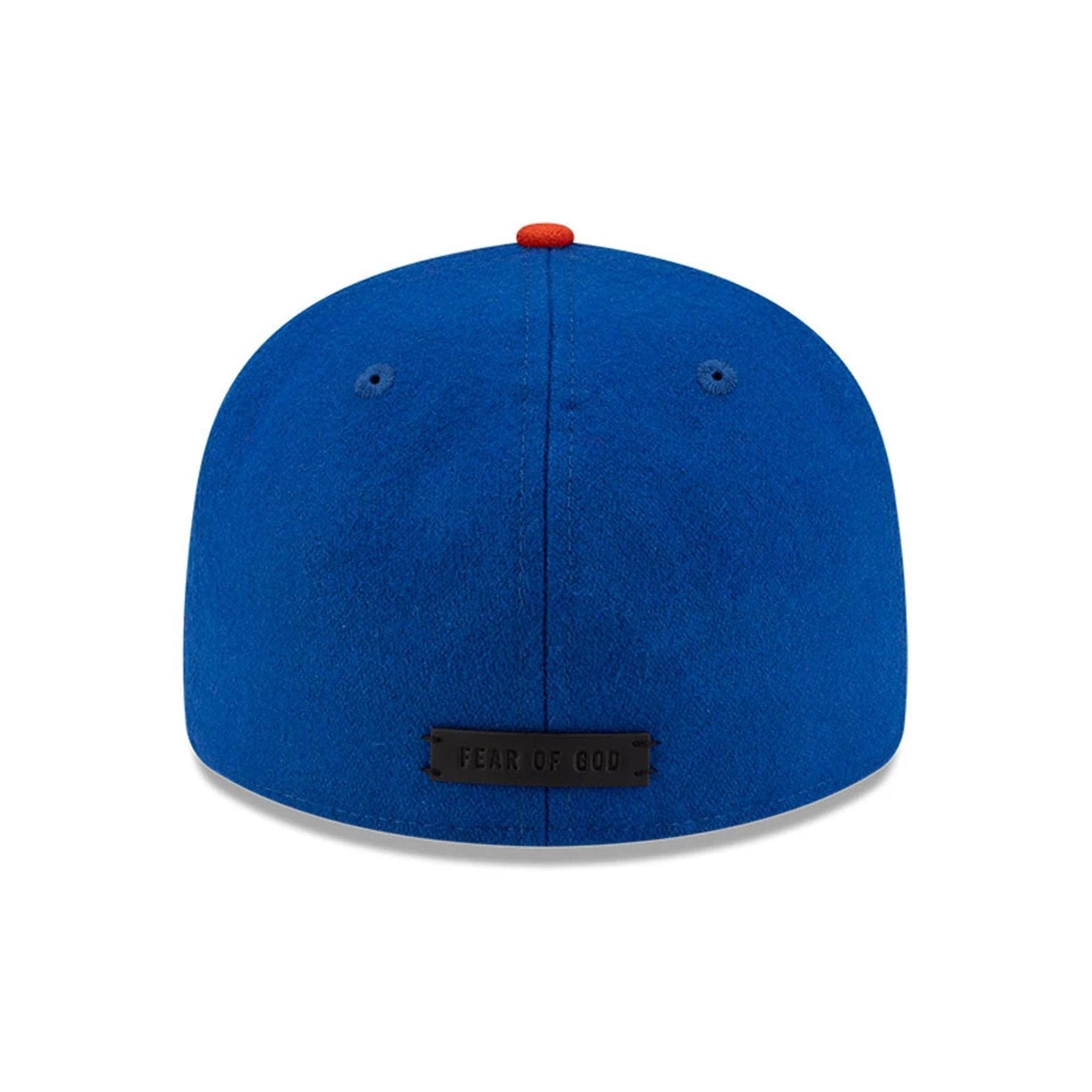 Pictured is this FOG X MLB New York Mets Retro Crown 59FIFTY Fitted cap in blue. 5