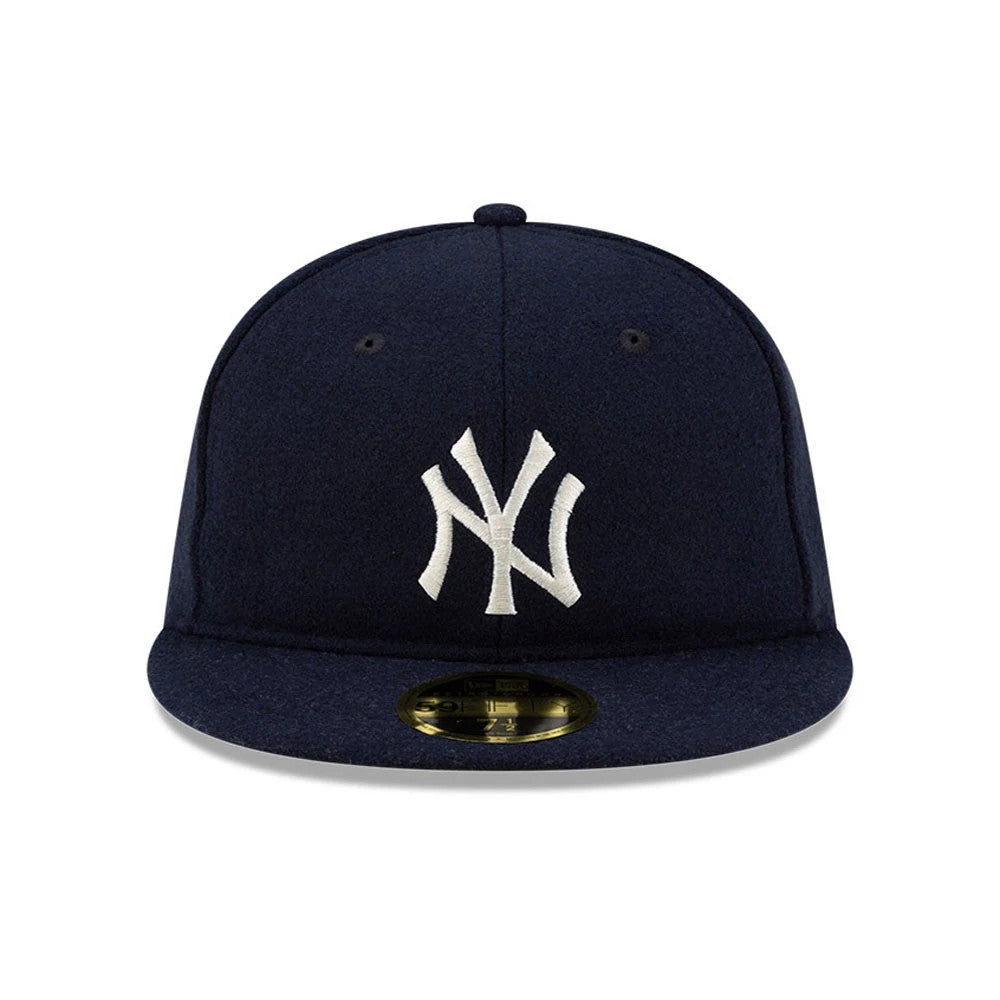 Pictured is this FOG X MLB New York Yankees Retro Crown 59FIFTY Fitted cap in navy. 3