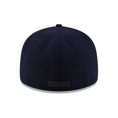Pictured is this FOG X MLB New York Yankees Retro Crown 59FIFTY Fitted cap in navy. 5