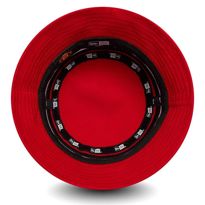 Pictured is this Infant Stripe Manchester United FC Bucket hat in red. 3
