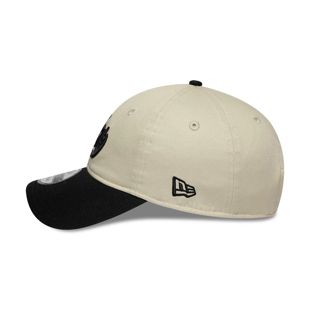Pictured is this EDWIN x New Era 9TWENTY cap in Cream & Black. 6