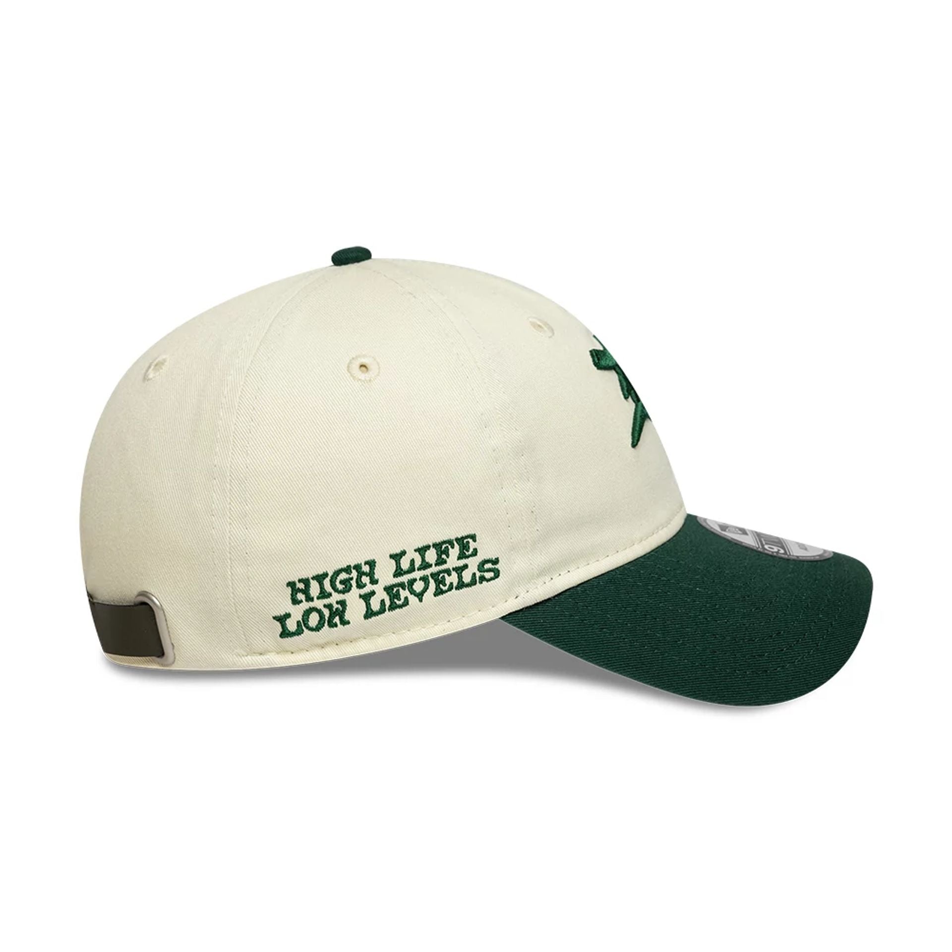 Pictured is this EDWIN x New Era 9TWENTY cap in Dark Green. 5
