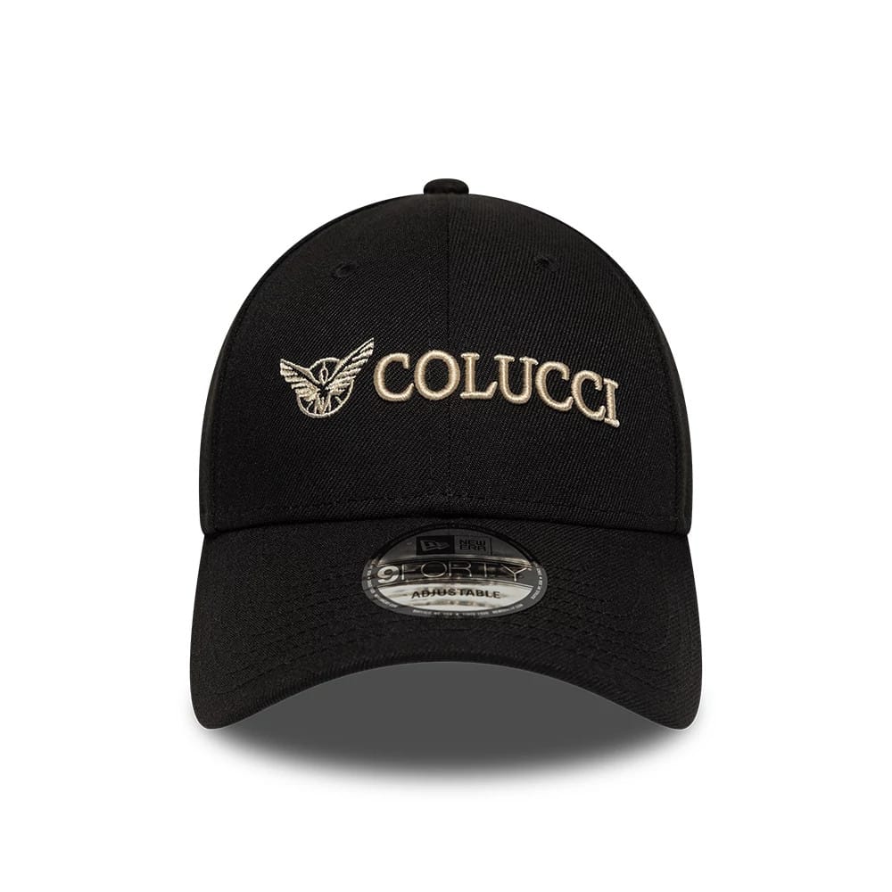 Pictured is this Colucci X New Era 9FORTY cap in black. 2