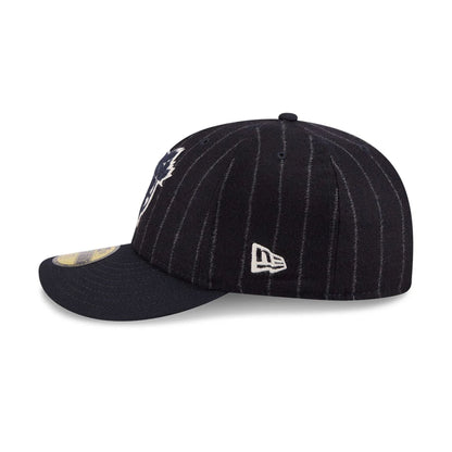 Pictured is this MLB X Moon Toronto Blue Jays 59FIFTY Fitted cap in Navy. 6