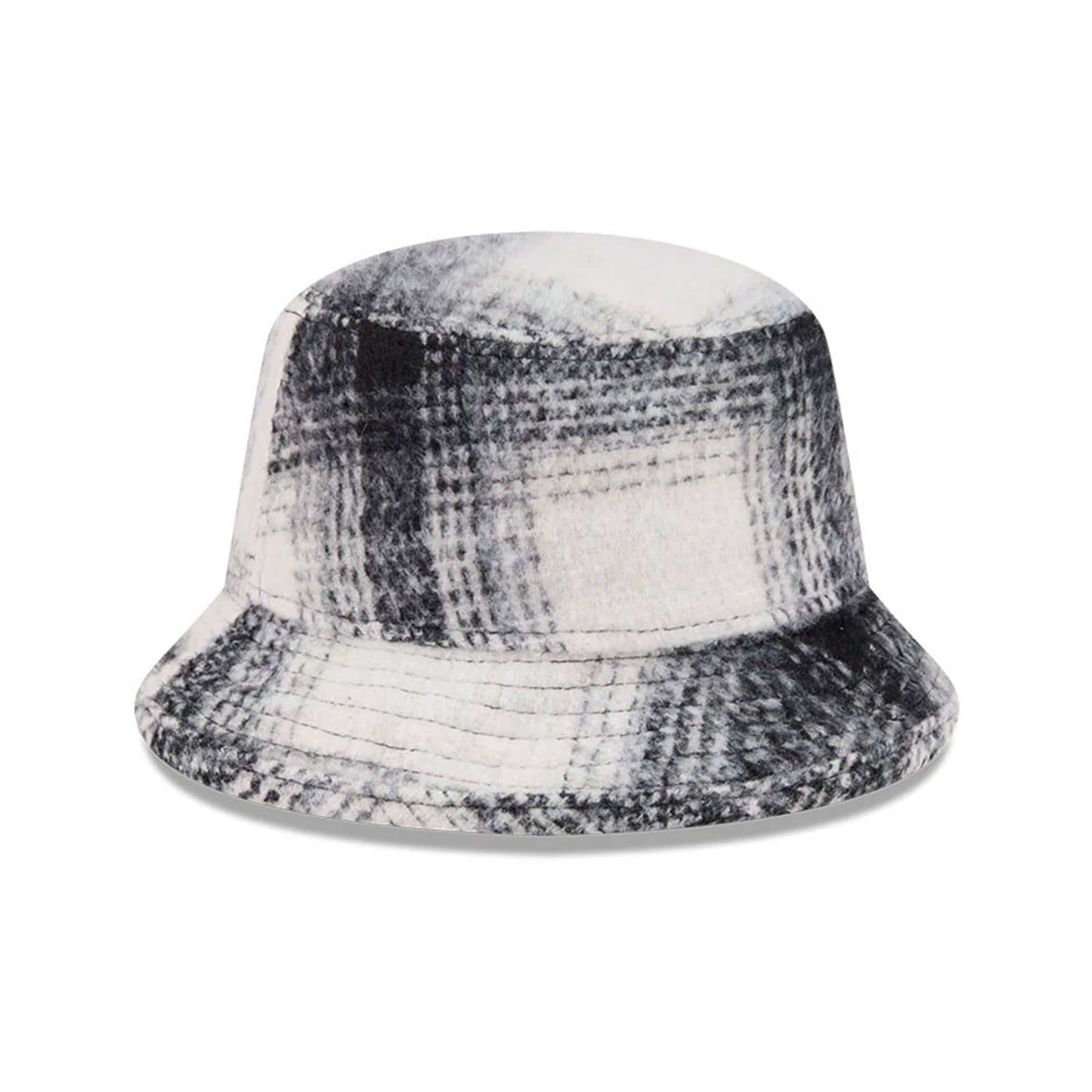 Pictured is this New Era Bucket hat in White & Black Plaid. 5