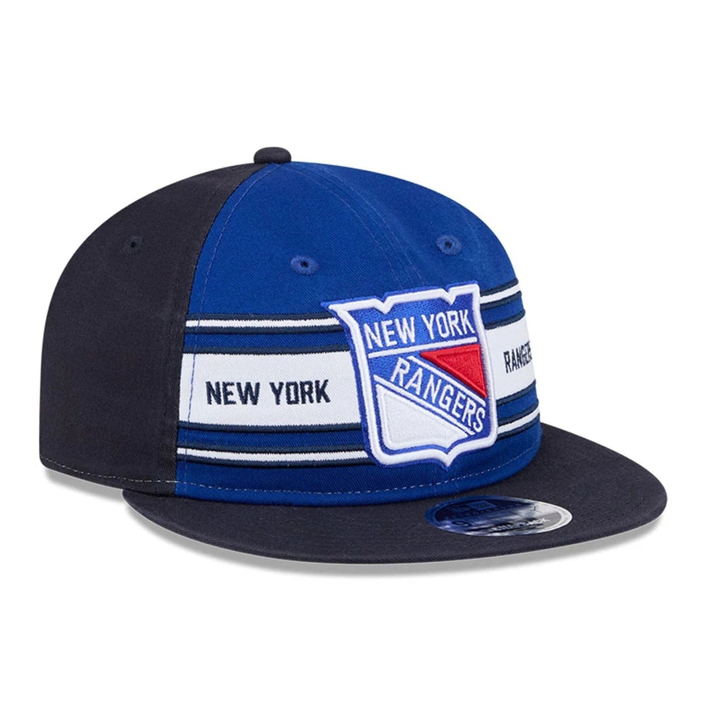 Pictured is this NHL Team Stripes New York Rangers Retro Crown 9FIFTY cap in blue. 3