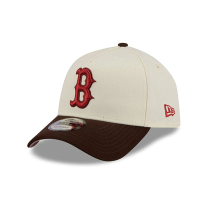 Pictured is this MLB City Script Boston Red Sox 9FORTY A-Frame cap in Cream. 4