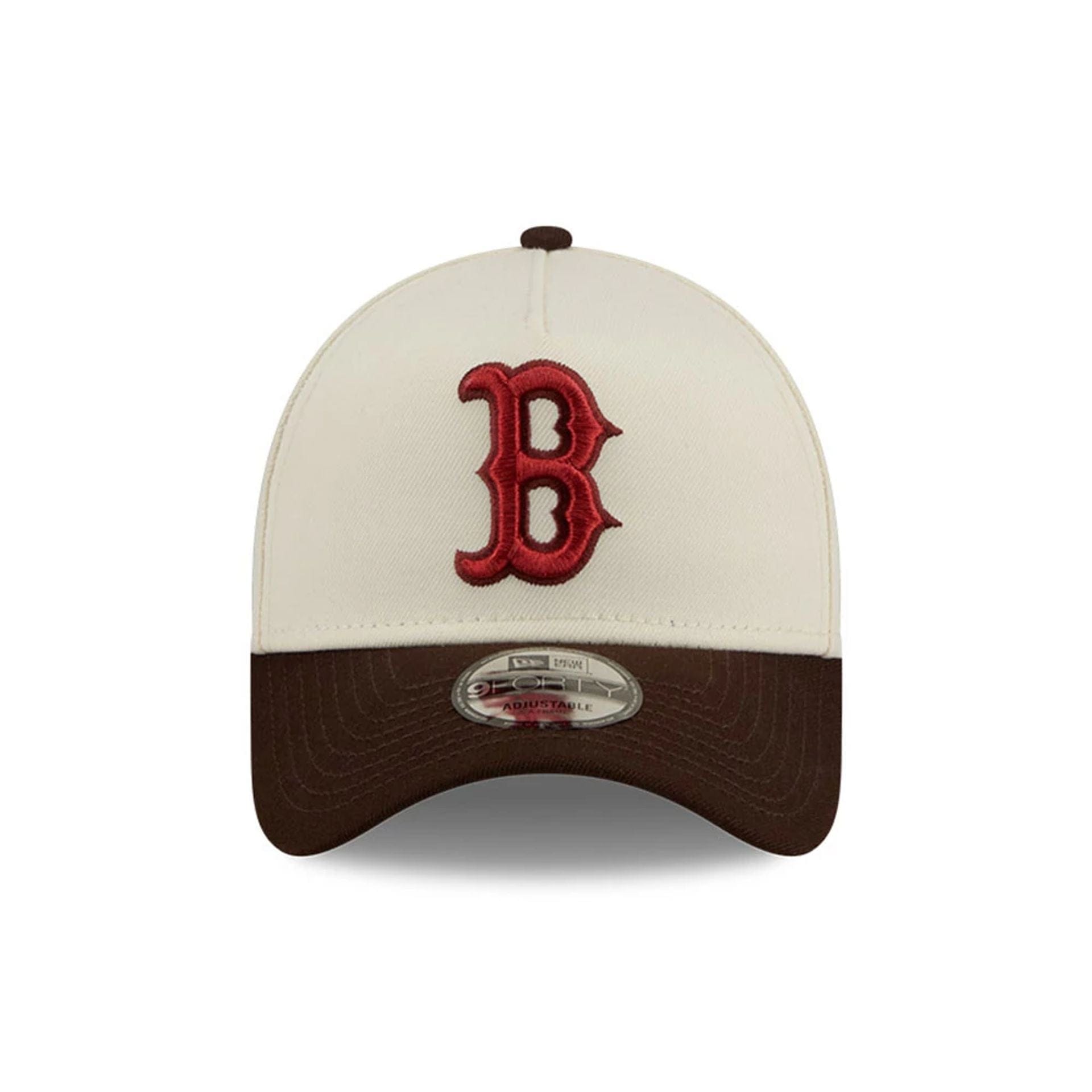 Pictured is this MLB City Script Boston Red Sox 9FORTY A-Frame cap in Cream. 3