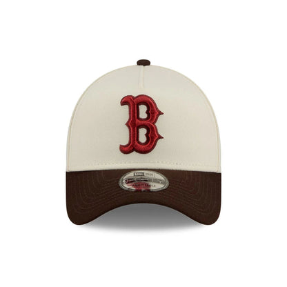 Pictured is this MLB City Script Boston Red Sox 9FORTY A-Frame cap in Cream. 3