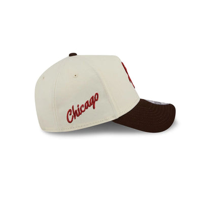Pictured is this MLB City Script Chicago White Sox 9FORTY A-Frame cap in Cream. 5