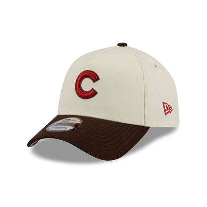Pictured is this MLB City Script Chicago Cubs 9FORTY A-Frame cap in Cream 4