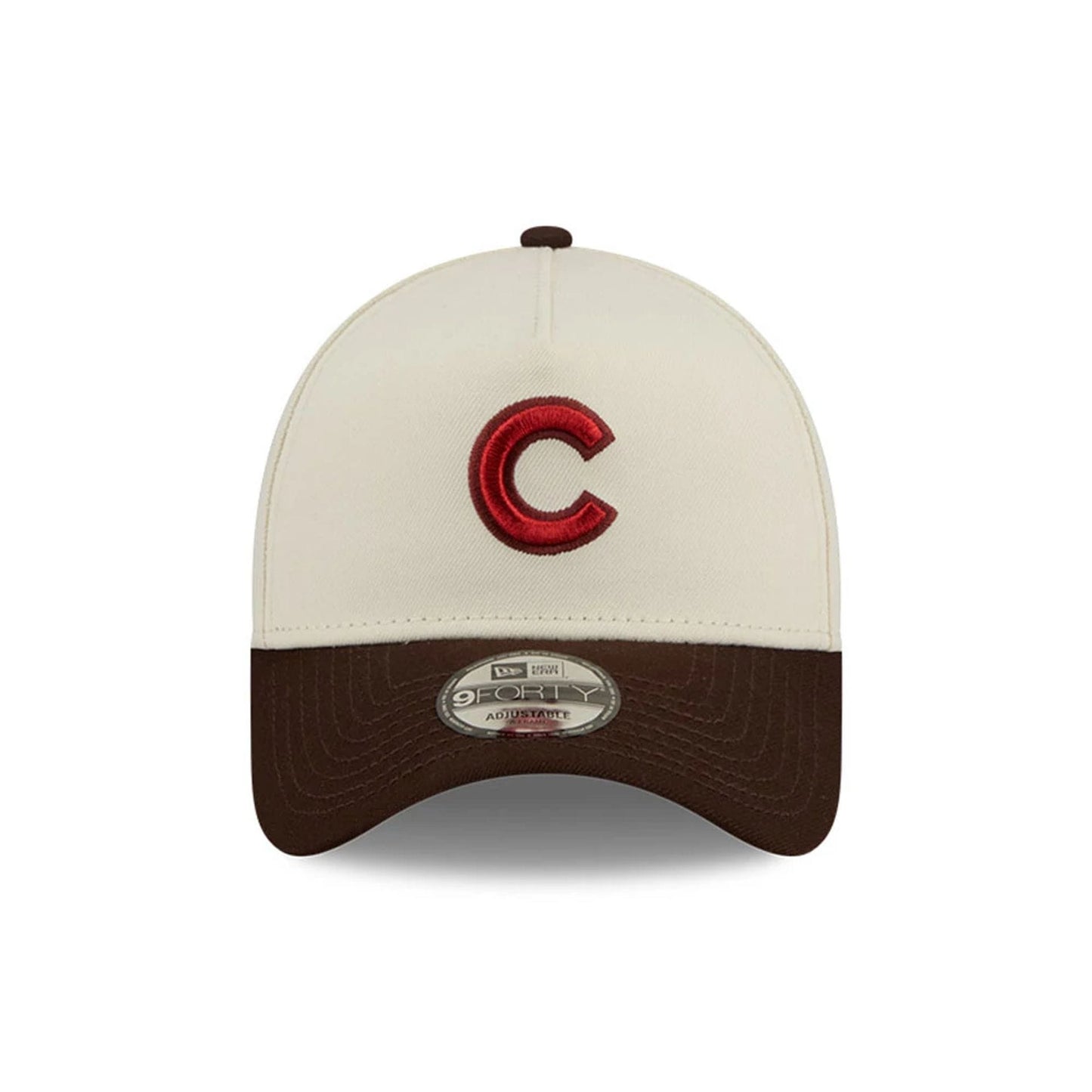 Pictured is this MLB City Script Chicago Cubs 9FORTY A-Frame cap in Cream 3