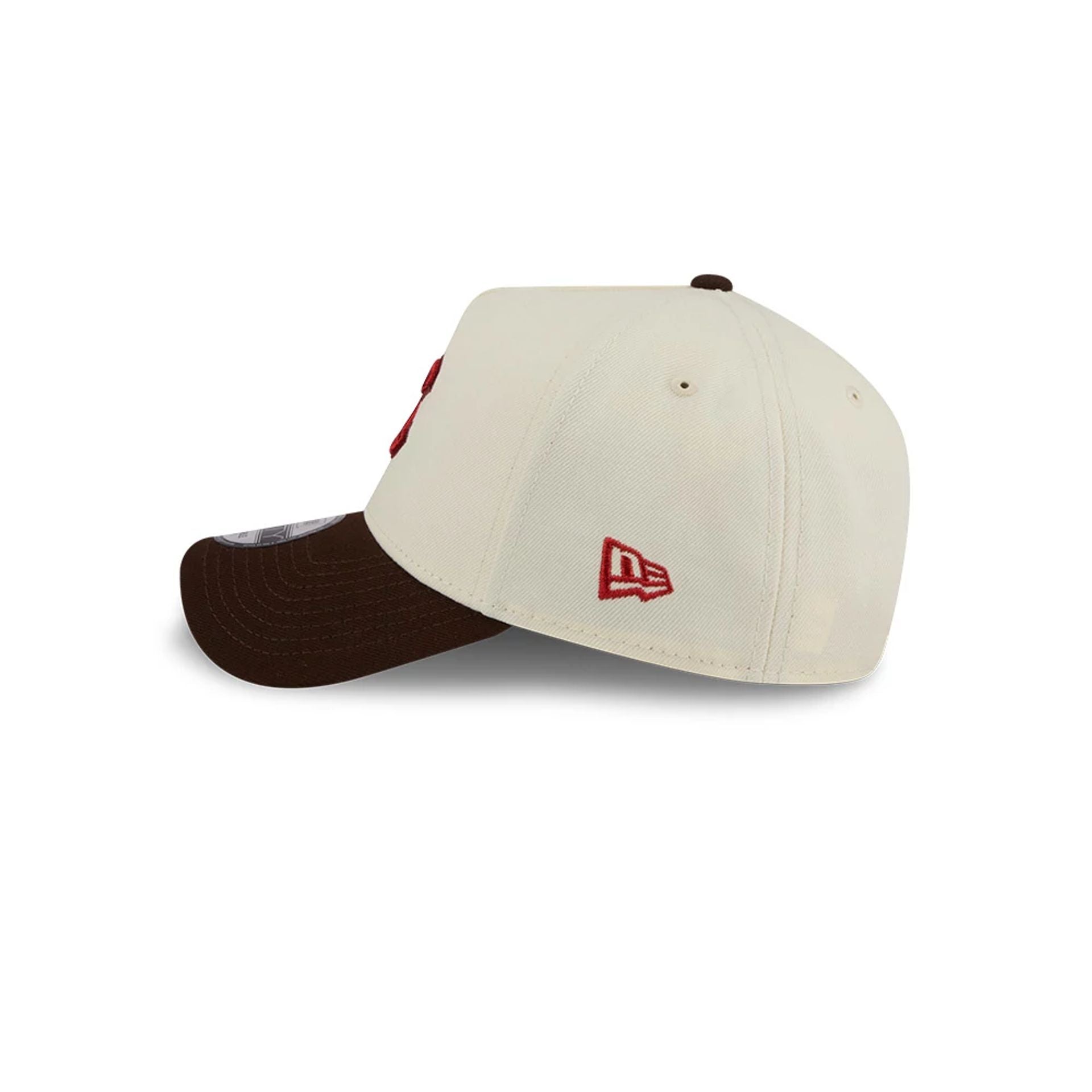 Pictured is this MLB City Script Chicago Cubs 9FORTY A-Frame cap in Cream  6