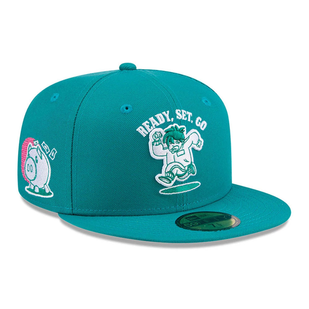Pictured is this Netflix Squid Game 59FIFTY Fitted cap in green. 1