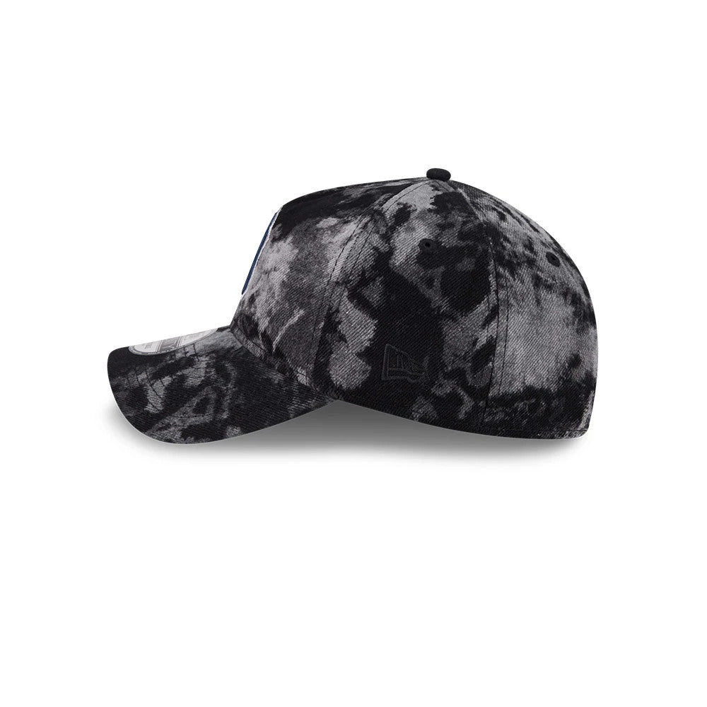 Pictured is this MLB Bleached Denim New York Yankees 9TWENTY A-Frame cap in black. 4