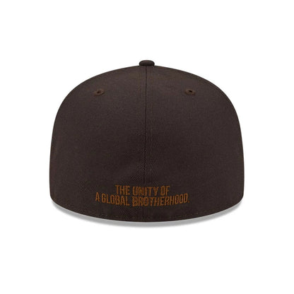 Pictured is this MLB Negro League Cuban X Giants 59FIFTY Fitted cap in dark brown. 5