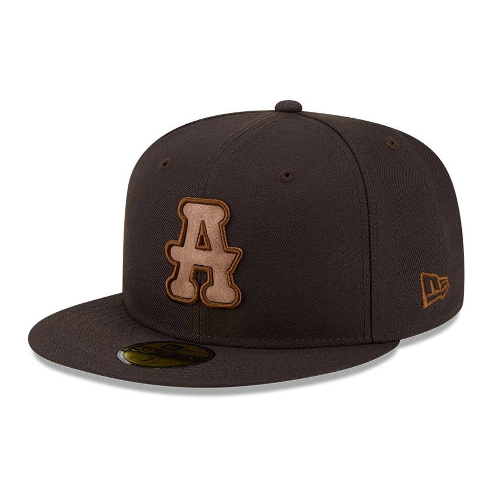 Pictured is this MLB Negro League Atlanta Black Crackers 59FIFTY Fitted cap in dark brown. 4