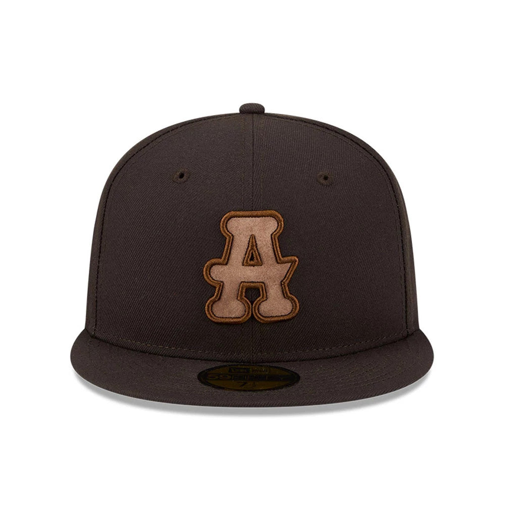 Pictured is this MLB Negro League Atlanta Black Crackers 59FIFTY Fitted cap in dark brown. 3