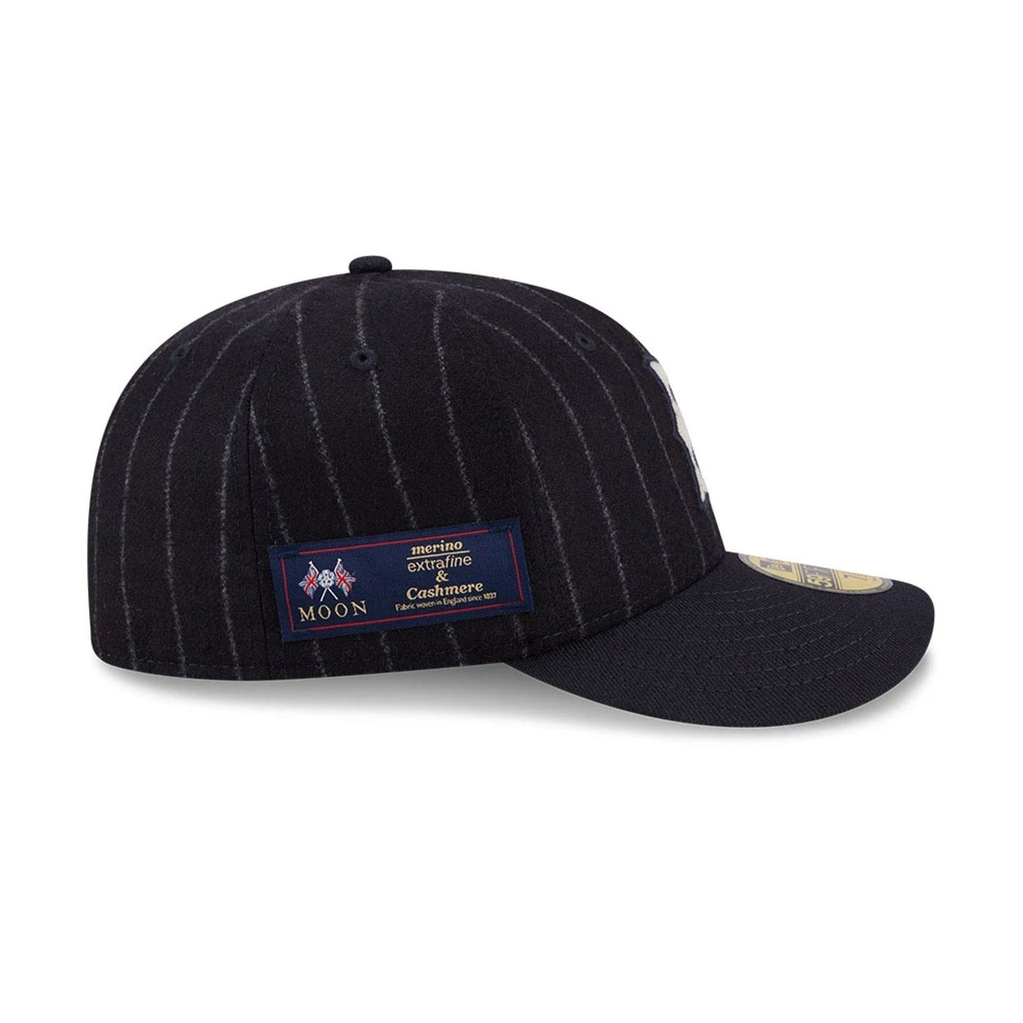 Pictured is this MLB X Moon Boston Red Sox 59FIFTY Fitted cap in Navy. 5
