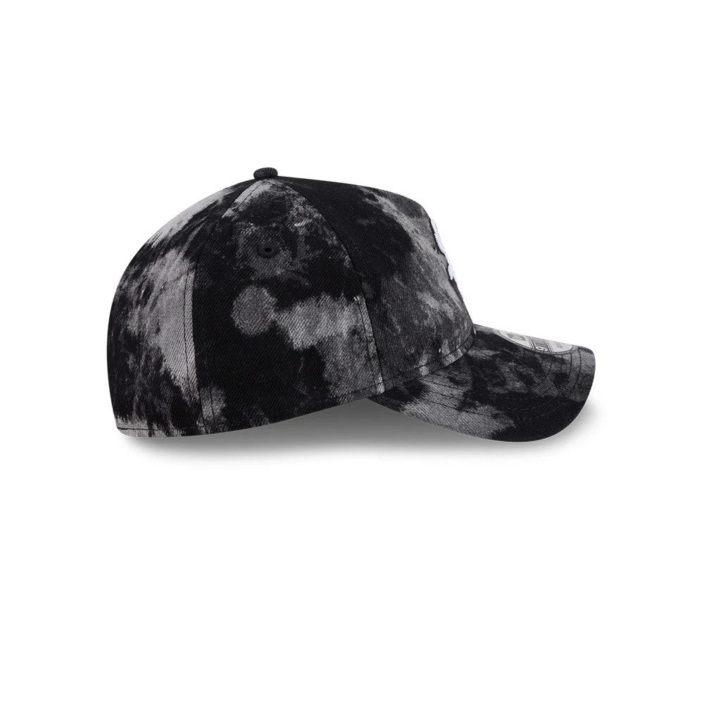 Pictured is this MLB Bleached Denim Chicago White Sox 9TWENTY A-Frame cap in black. 5