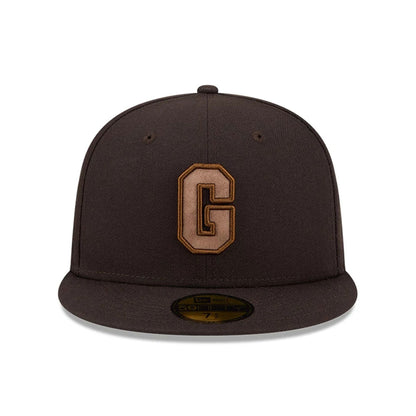 Pictured is this MLB Negro League Homestead Grays 59FIFTY Fitted cap in dark brown. 4