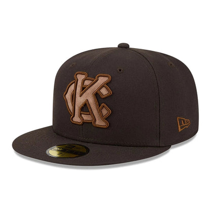 Pictured is this MLB Negro League Kansas City Monarchs 59FIFTY Fitted cap in dark brown. 5