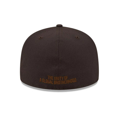 Pictured is this MLB Negro League Kansas City Monarchs 59FIFTY Fitted cap in dark brown. 3