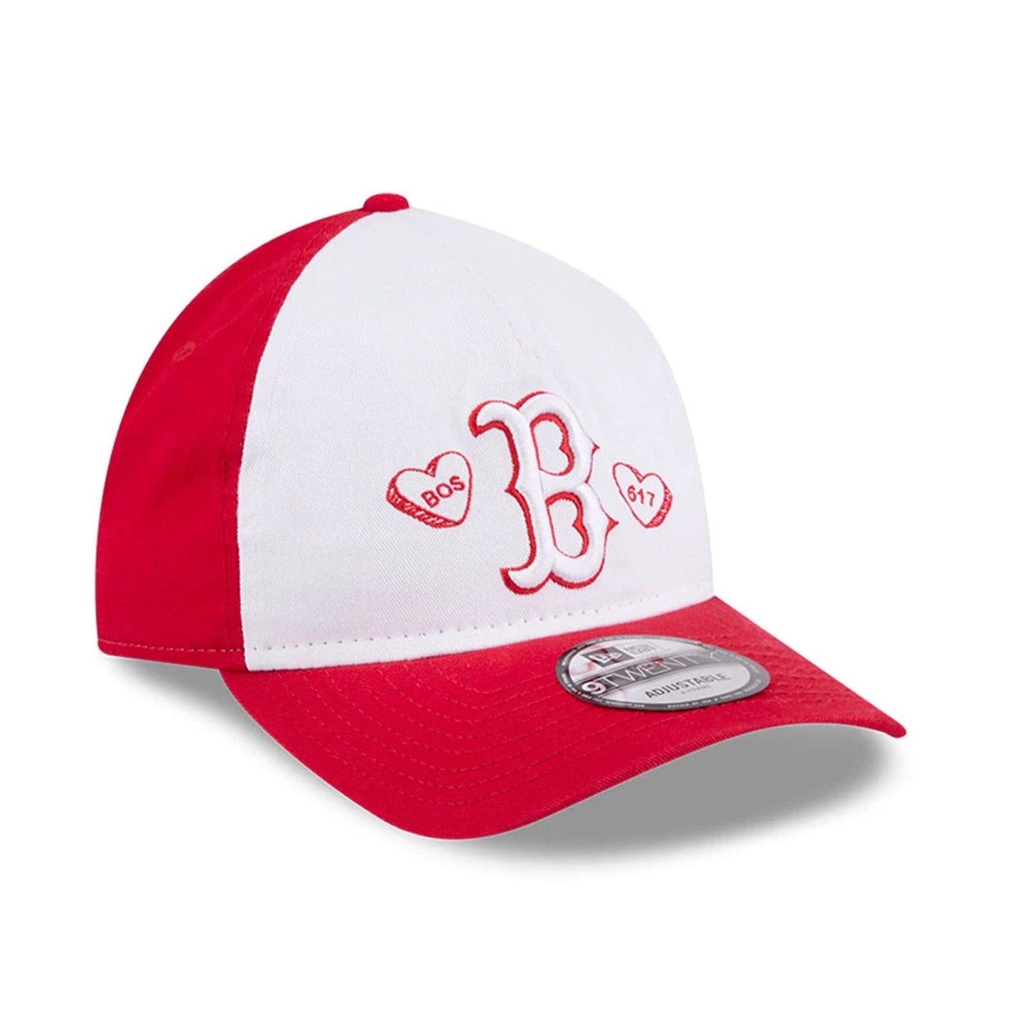 Pictured is this MLB Conversation Hearts Boston Red Sox 9TWENTY A-Frame cap in red. 4
