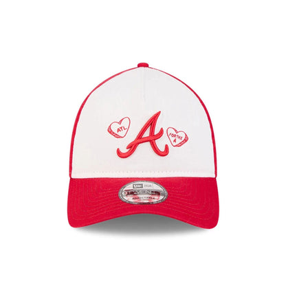 Pictured is this MLB Conversation Hearts Atlanta Braves 9TWENTY A-Frame cap in red. 3