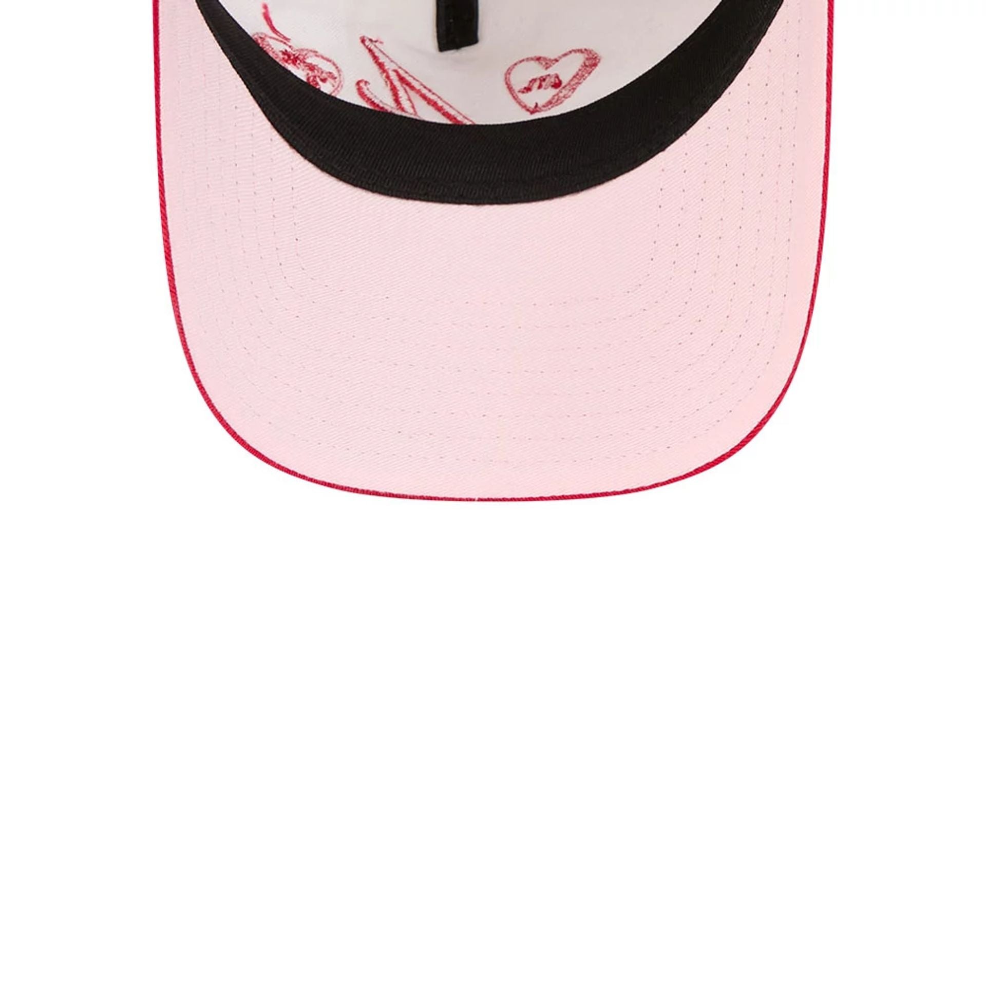 Pictured is this MLB Conversation Hearts Atlanta Braves 9TWENTY A-Frame cap in red. 2