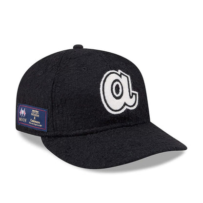 Pictured is this MLB X Moon Atlanta Braves Retro Crown 9FIFTY cap in navy. 1